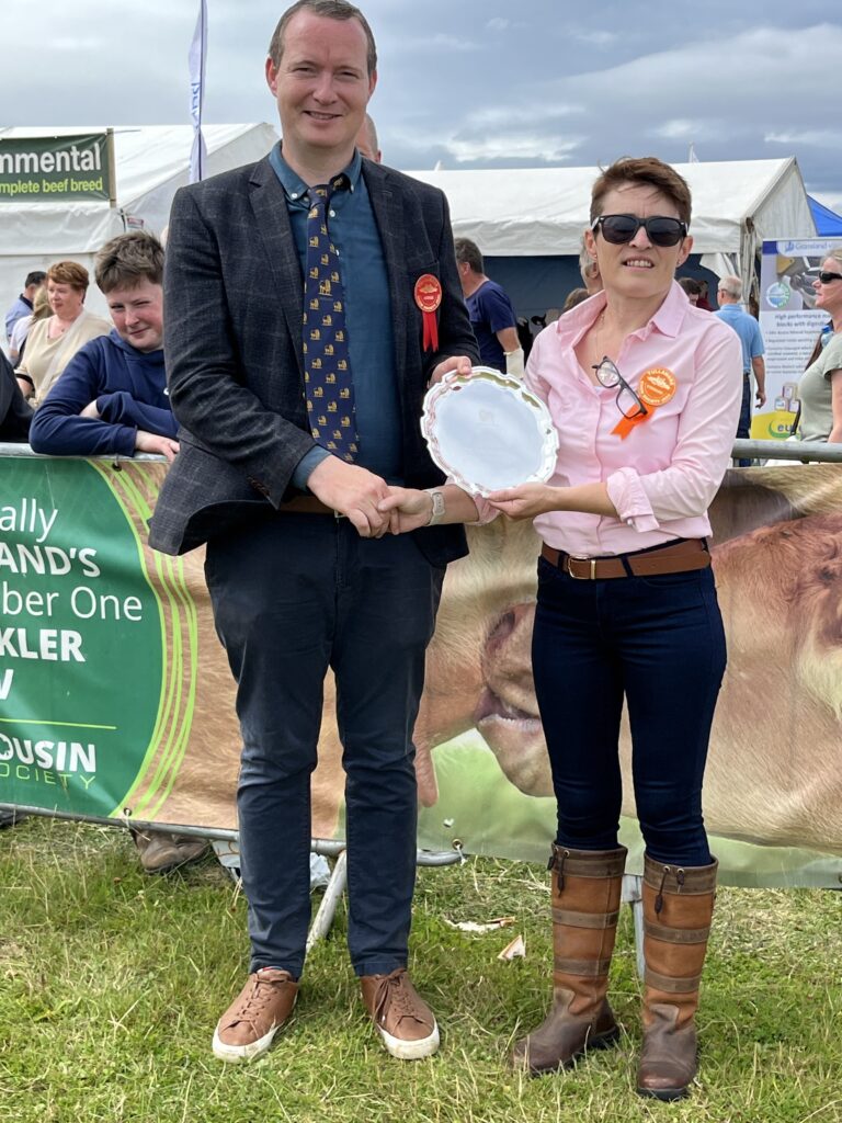 Presentation of a trophy salver to Henry Savage at the Irish Limousin National Show